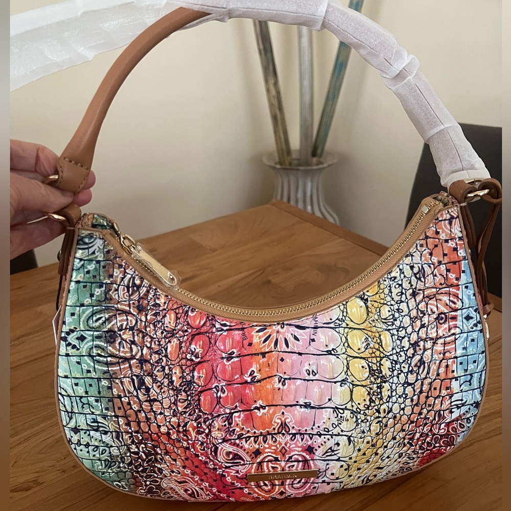 BRAHMIN ‘Small Bekka’ Multicolor Croc-Embossed Women's Bag